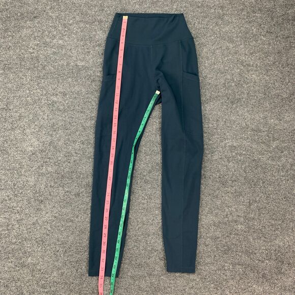 Zyia Active Hero Leggings Womens 4 Blue Slate Stretch Compression Side Pockets - Picture 6 of 13